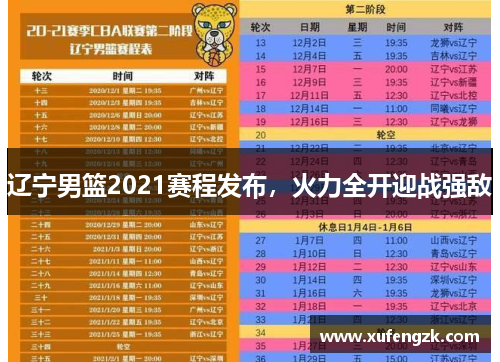 辽宁男篮2021赛程发布，火力全开迎战强敌
